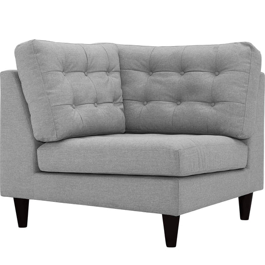 Modway Outlet Empress Upholstered Fabric Corner Sofa by Modway  Living Room Furniture Light Gray - EEI-2610-LGR