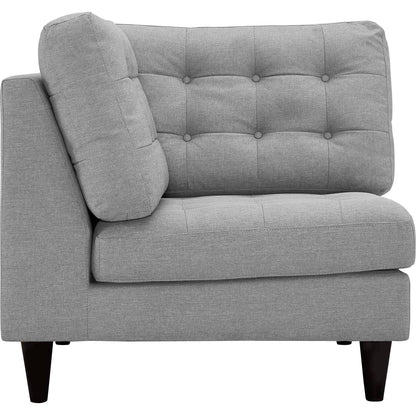 Modway Outlet Empress Upholstered Fabric Corner Sofa by Modway  Living Room Furniture Light Gray - EEI-2610-LGR