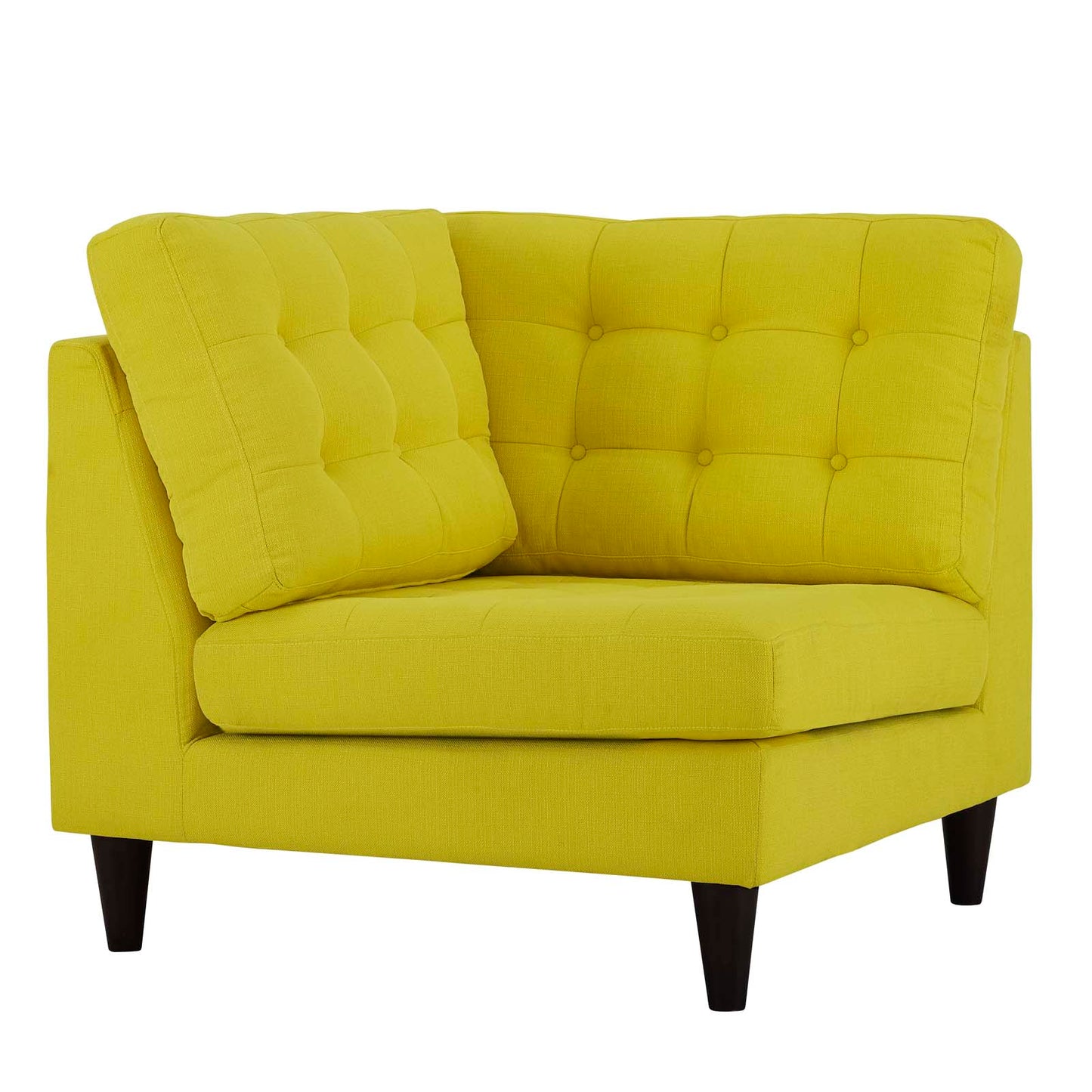 Modway Outlet Empress Upholstered Fabric Corner Sofa by Modway  Living Room Furniture Sunny - EEI-2610-SUN