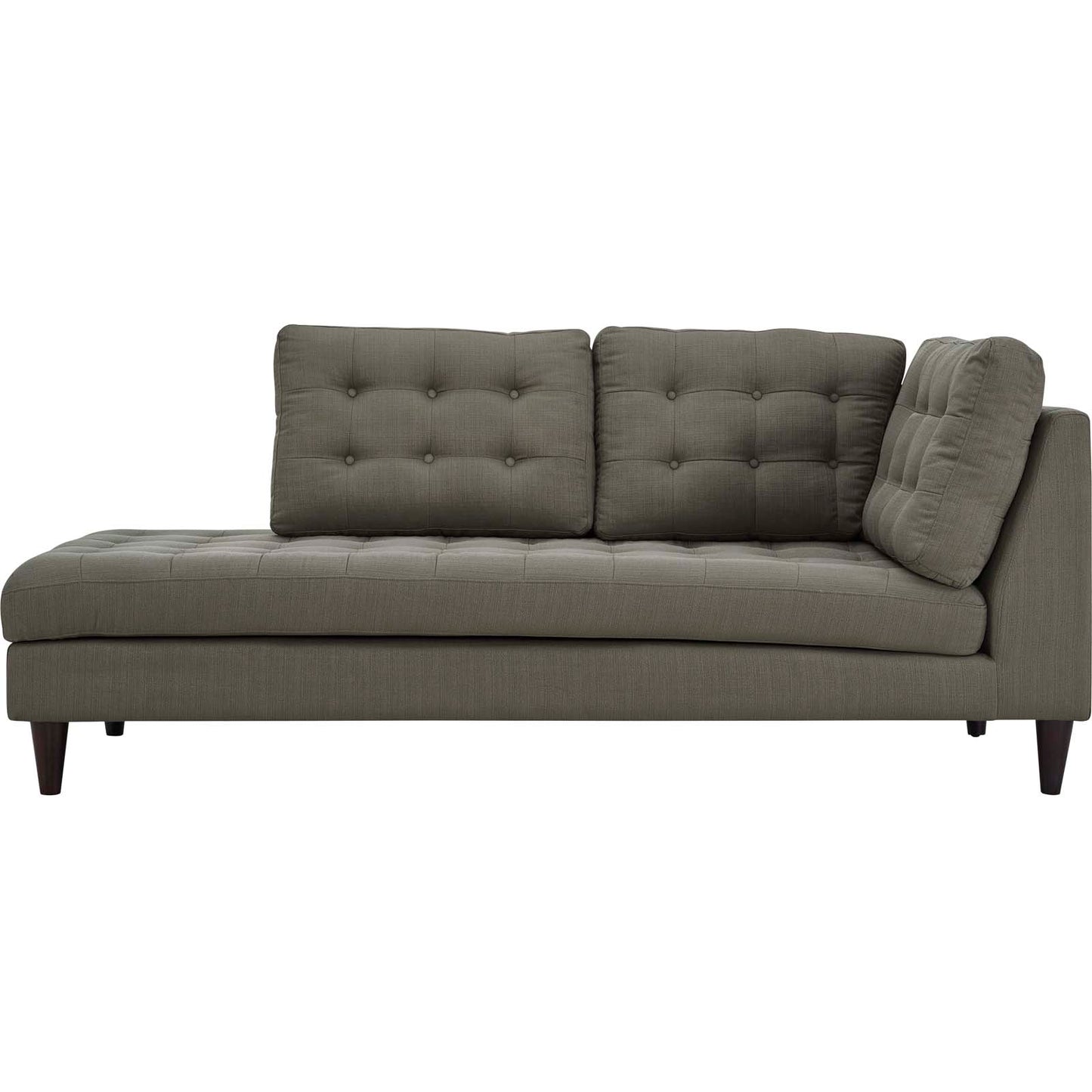 Modway Outlet Empress Upholstered Fabric Left Facing Bumper by Modway  Living Room Furniture Granite - EEI-2611-GRA