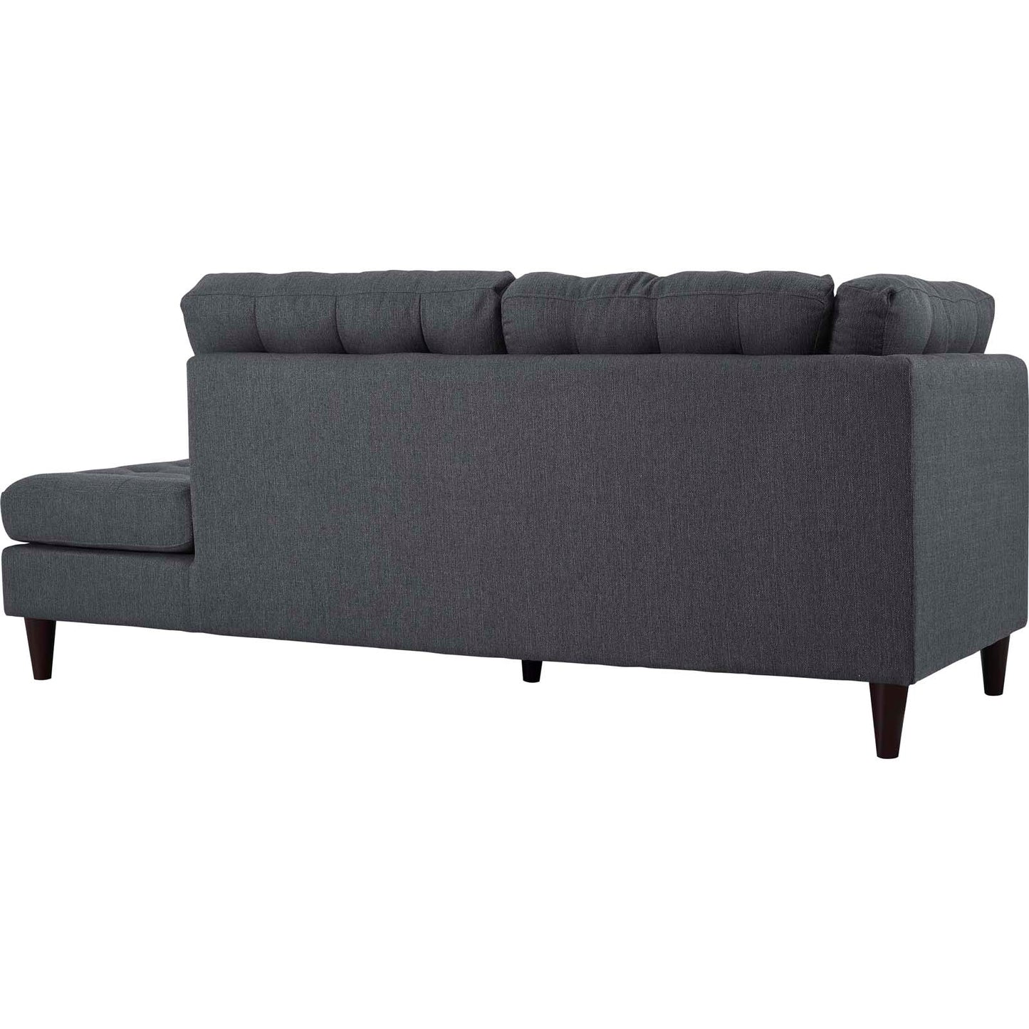 Modway Outlet Empress Upholstered Fabric Right Facing Bumper by Modway  Living Room Furniture Gray - EEI-2612-DOR