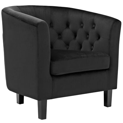 Modway - Prospect Performance Velvet Armchair by Modway  Living Room Sofas and Armchairs Black - EEI-2613-BLK
