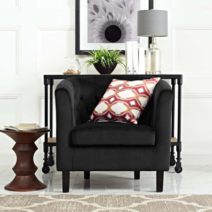 Modway - Prospect Performance Velvet Armchair by Modway  Living Room Sofas and Armchairs Black - EEI-2613-BLK