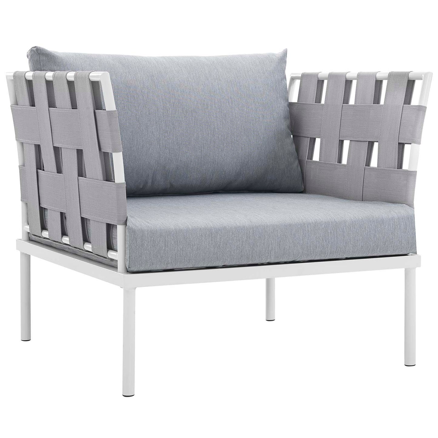 Modway Outlet Harmony 10 Piece Outdoor Patio Aluminum Sectional Sofa Set by Modway  Outdoor Furniture Furniture White Gray - EEI-2616-WHI-GRY-SET