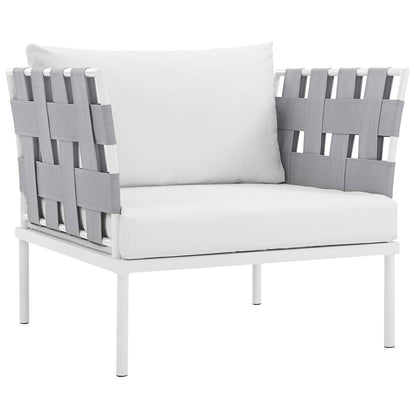 Modway Outlet Harmony 8 Piece Outdoor Patio Aluminum Sectional Sofa Set by Modway  Outdoor Furniture Furniture White White - EEI-2619-WHI-WHI-SET