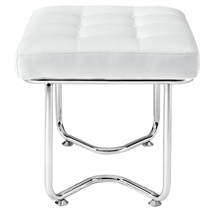 Modway Outlet Gibraltar Upholstered Vinyl Lounge Chair by Modway  Living Room Furniture White - EEI-262-WHI