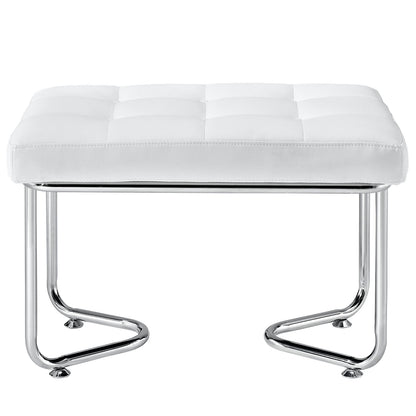 Modway Outlet Gibraltar Upholstered Vinyl Lounge Chair by Modway  Living Room Furniture White - EEI-262-WHI
