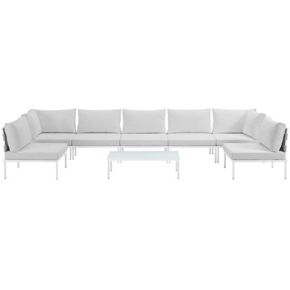 Modway Outlet Harmony 8 Piece Outdoor Patio Aluminum Sectional Sofa Set by Modway  Outdoor Furniture Furniture White White - EEI-2625-WHI-WHI-SET