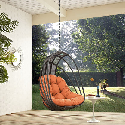 Modway - Whisk Outdoor Patio Swing Chair Without Stand by Modway  Outdoor Furniture Daybeds and Lounges Orange - EEI-2656-ORA-SET