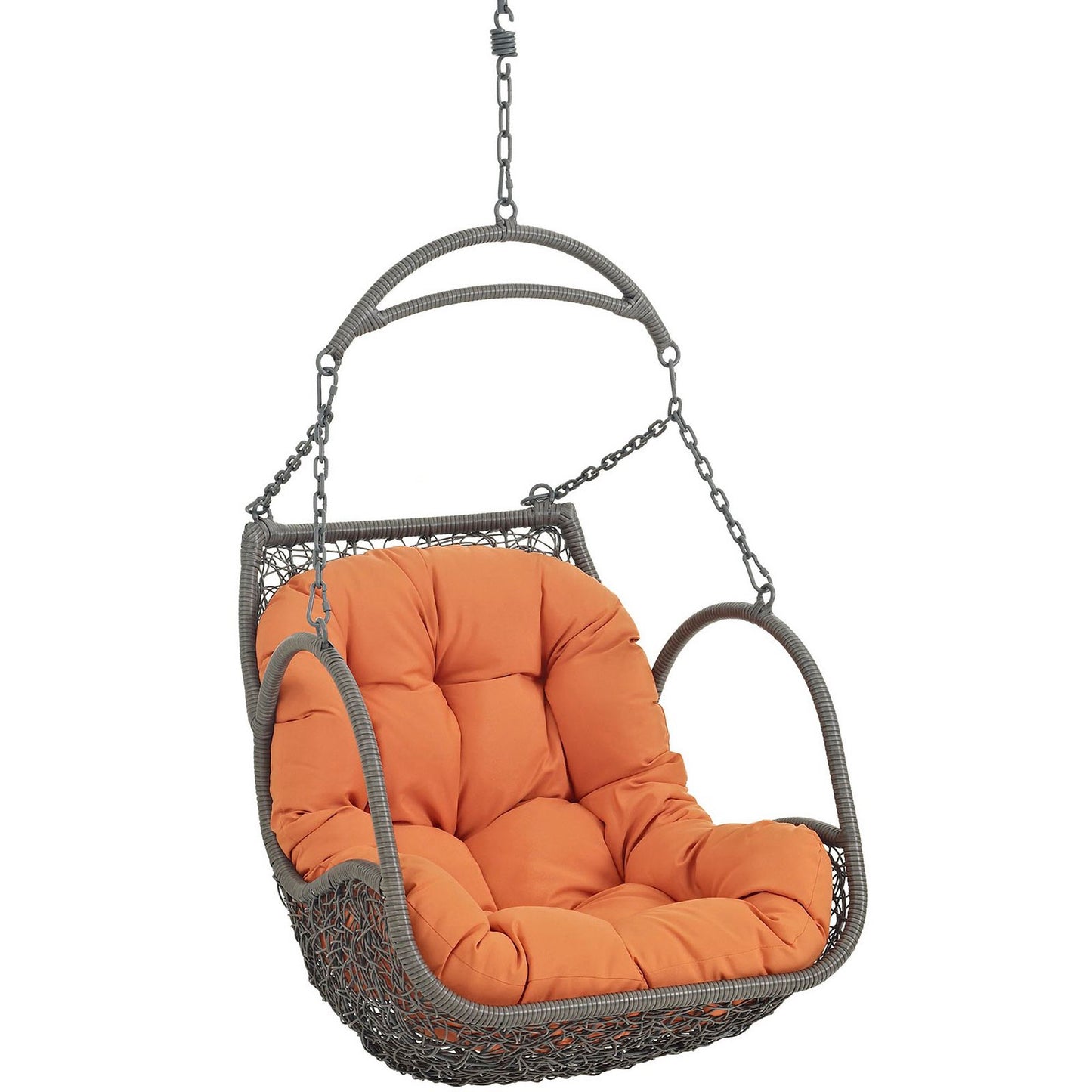 Modway - Arbor Outdoor Patio Swing Chair Without Stand by Modway  Outdoor Furniture Daybeds and Lounges Orange - EEI-2659-ORA-SET