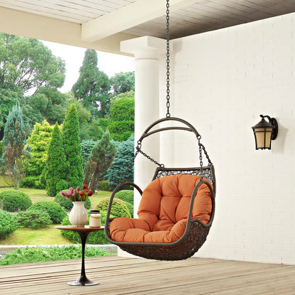 Modway - Arbor Outdoor Patio Swing Chair Without Stand by Modway  Outdoor Furniture Daybeds and Lounges Orange - EEI-2659-ORA-SET