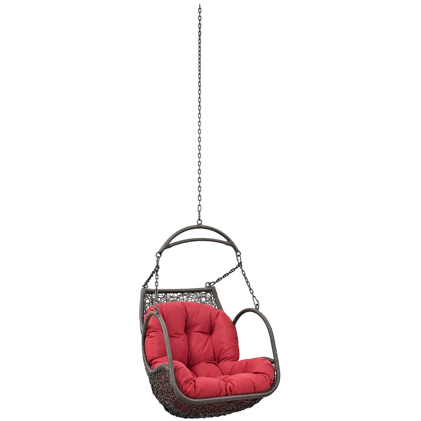 Modway - Arbor Outdoor Patio Swing Chair Without Stand by Modway  Outdoor Furniture Daybeds and Lounges Red - EEI-2659-RED-SET