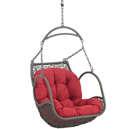 Modway - Arbor Outdoor Patio Swing Chair Without Stand by Modway  Outdoor Furniture Daybeds and Lounges Red - EEI-2659-RED-SET