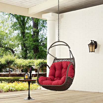 Modway - Arbor Outdoor Patio Swing Chair Without Stand by Modway  Outdoor Furniture Daybeds and Lounges Red - EEI-2659-RED-SET