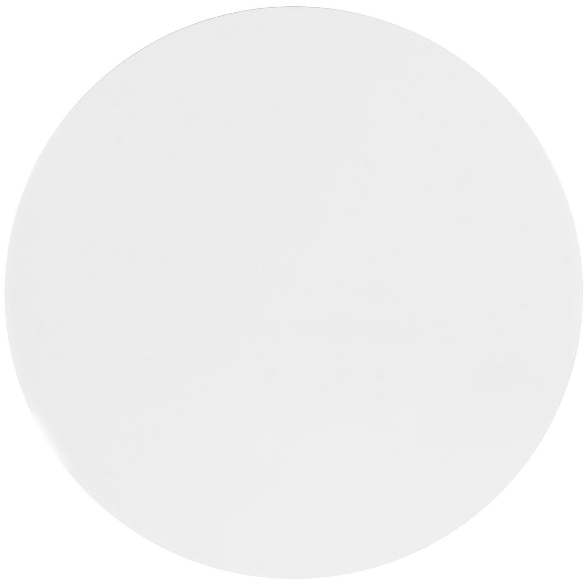 White round dining table with a clean, minimalist design.