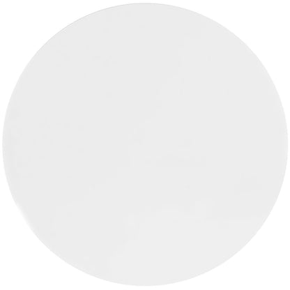White round dining table with a clean, minimalist design.