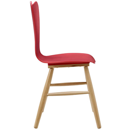 Modway Outlet Cascade Wood Dining Chair by Modway  Bar and Dining Furniture Red - EEI-2672-RED
