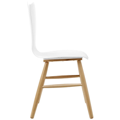 Modway Outlet Cascade Wood Dining Chair by Modway  Bar and Dining Furniture White - EEI-2672-WHI