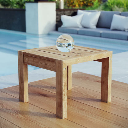 Modway - Upland Outdoor Patio Wood Side Table by Modway  Outdoor Furniture Bar and Dining Brown - EEI-2709-NAT