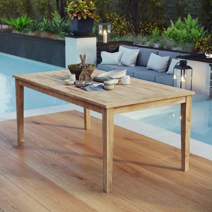Modway - Marina 72" Outdoor Patio Teak Dining Table by Modway  Outdoor Furniture Bar and Dining Brown - EEI-2717-NAT