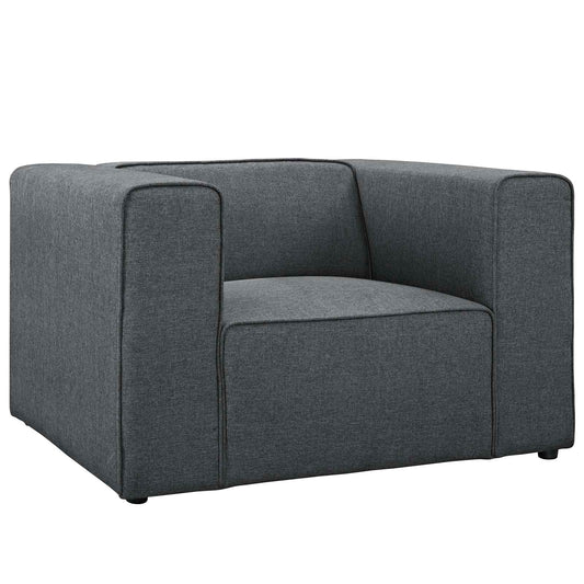 Modway Outlet Mingle Upholstered Fabric Armchair by Modway  Living Room Furniture Gray - EEI-2718-GRY