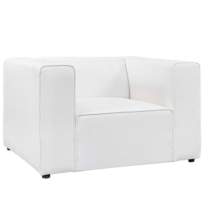 Modway Outlet Mingle Upholstered Fabric Armchair by Modway  Living Room Furniture White - EEI-2718-WHI