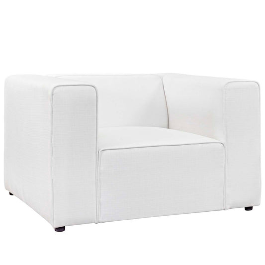Modway Outlet Mingle Upholstered Fabric Armchair by Modway  Living Room Furniture White - EEI-2718-WHI