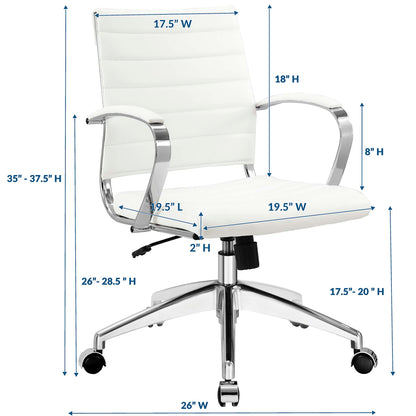 Modway Outlet Jive Mid Back Office Chair by Modway  Office Furniture Furniture White - EEI-273-WHI