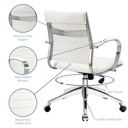 Modway Outlet Jive Mid Back Office Chair by Modway  Office Furniture Furniture White - EEI-273-WHI