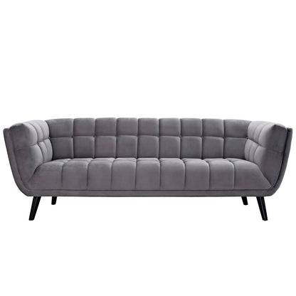 Modway Outlet Bestow Performance Velvet Sofa by Modway  Living Room Furniture Gray - EEI-2731-GRY