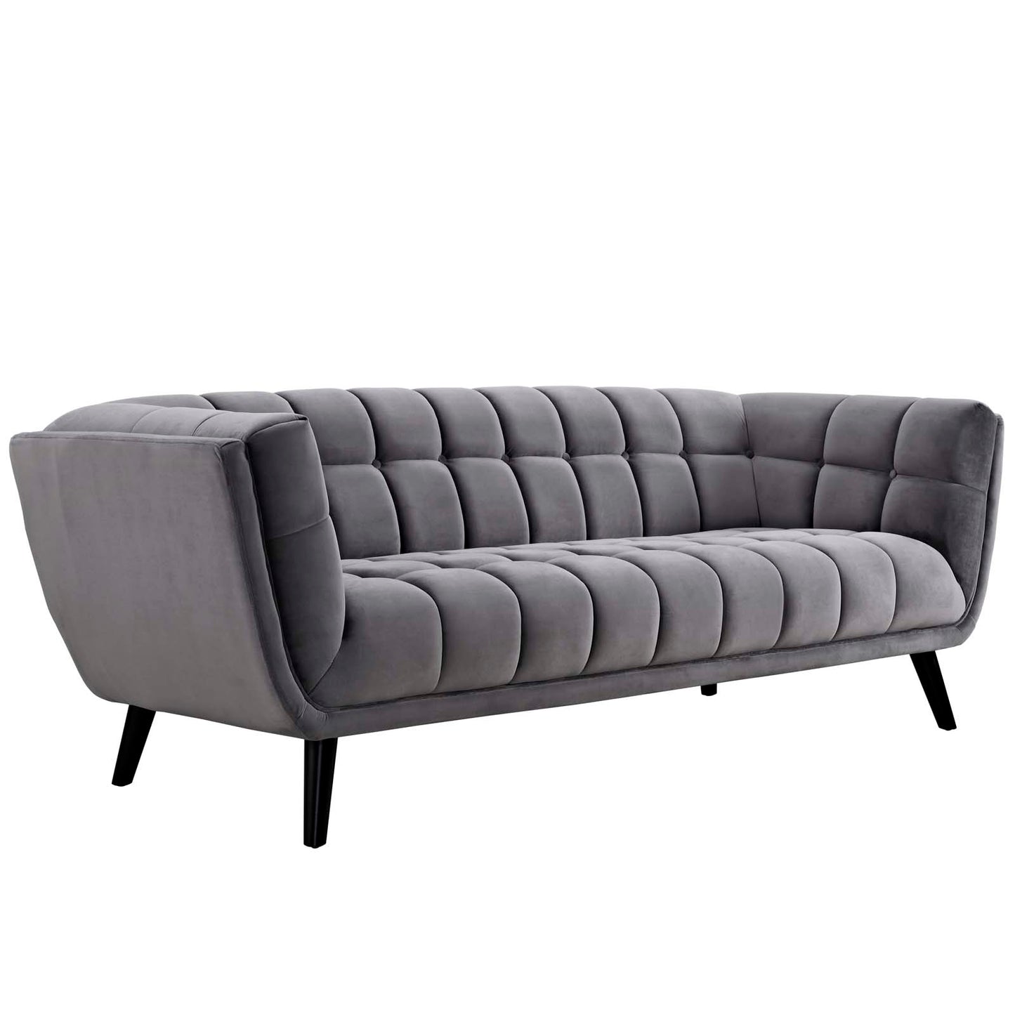 Modway Outlet Bestow Performance Velvet Sofa by Modway  Living Room Furniture Gray - EEI-2731-GRY