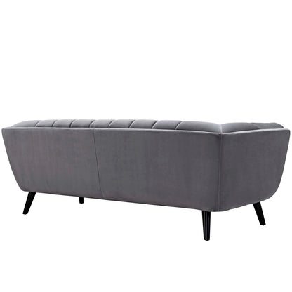 Modway Outlet Bestow Performance Velvet Sofa by Modway  Living Room Furniture Gray - EEI-2731-GRY