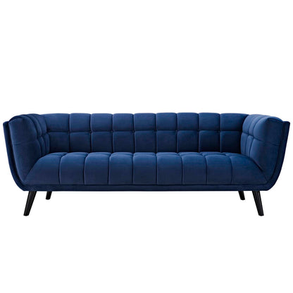 Modway Outlet Bestow Performance Velvet Sofa by Modway  Living Room Furniture Navy - EEI-2731-NAV