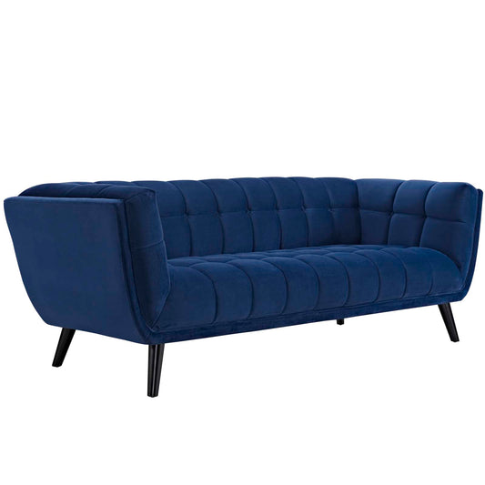 Modway Outlet Bestow Performance Velvet Sofa by Modway  Living Room Furniture Navy - EEI-2731-NAV