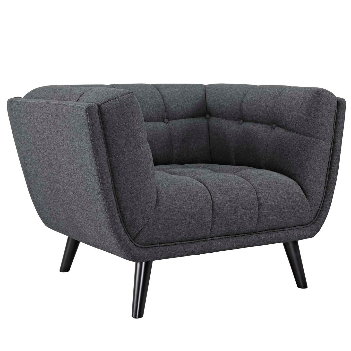 Modway Outlet Bestow Upholstered Fabric Armchair by Modway  Living Room Furniture Gray - EEI-2732-GRY