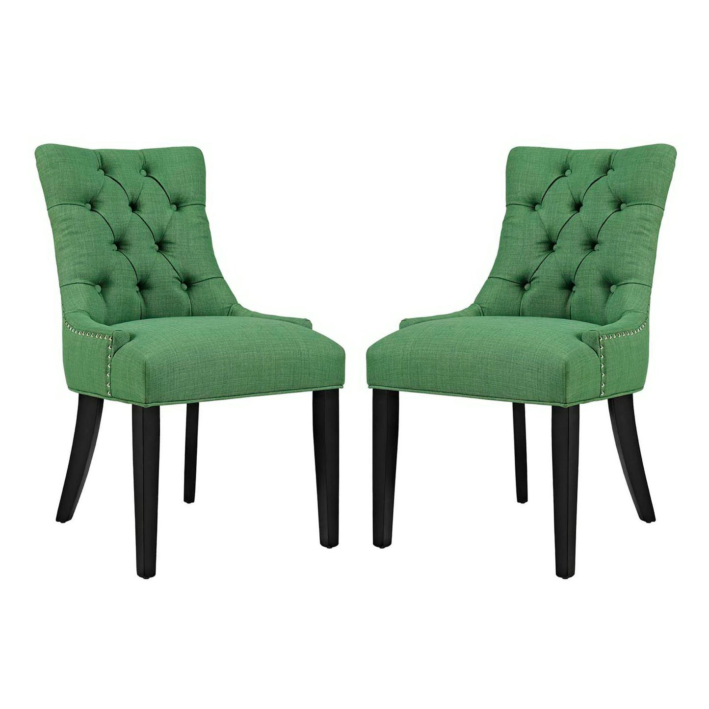 Modway Outlet Regent Fabric Dining Side Chair Set of 2 by Modway  Bar and Dining Furniture Green - EEI-2743-GRN-SET