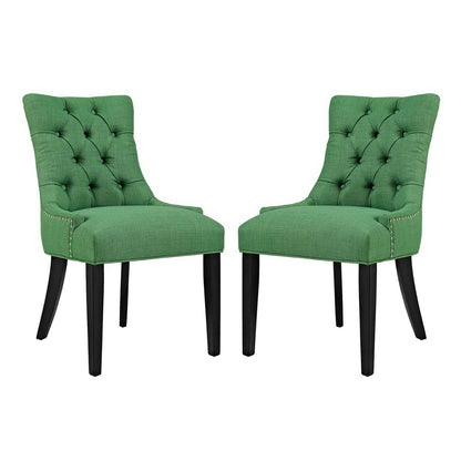 Modway Outlet Regent Fabric Dining Side Chair Set of 2 by Modway  Bar and Dining Furniture Green - EEI-2743-GRN-SET