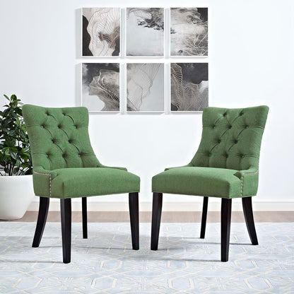 Modway Outlet Regent Fabric Dining Side Chair Set of 2 by Modway  Bar and Dining Furniture Green - EEI-2743-GRN-SET
