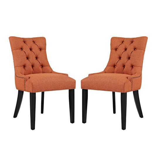 Modway Outlet Regent Fabric Dining Side Chair Set of 2 by Modway  Bar and Dining Furniture Orange - EEI-2743-ORA-SET