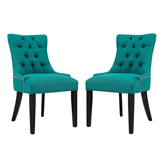 Modway Outlet Regent Fabric Dining Side Chair Set of 2 by Modway  Bar and Dining Furniture Teal - EEI-2743-TEA-SET