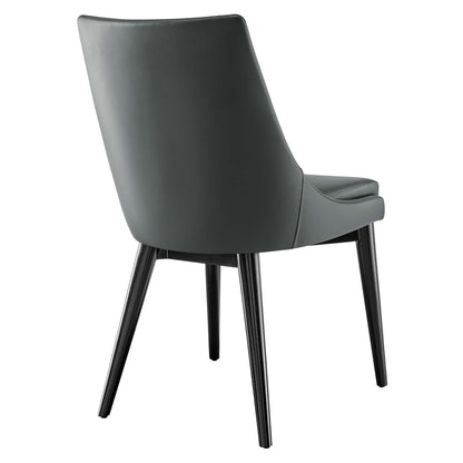 Modway Outlet Viscount Vinyl Dining Side Chair Set of 2 by Modway  Bar and Dining Furniture Gray - EEI-2744-GRY-SET