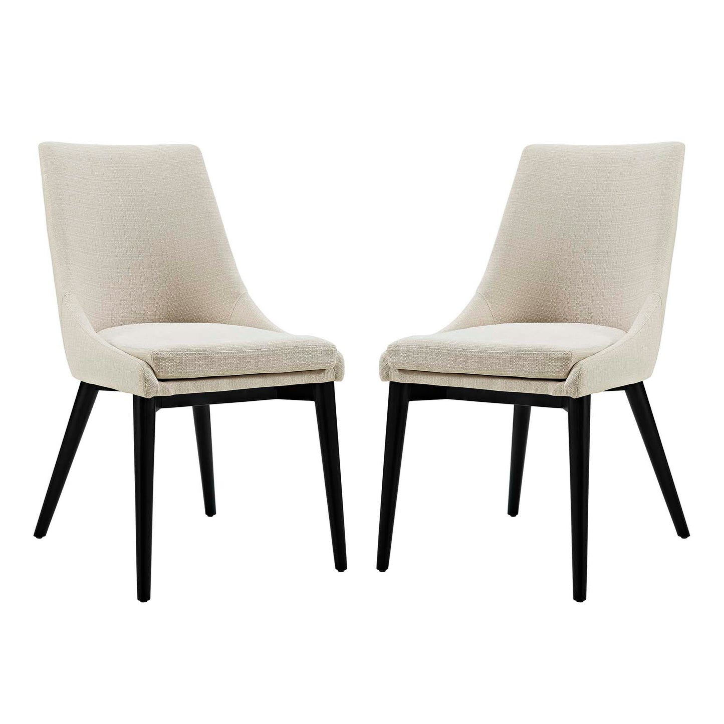 Modway Outlet Viscount Fabric Dining Side Chair Set of 2 by Modway  Bar and Dining Furniture Beige - EEI-2745-BEI-SET