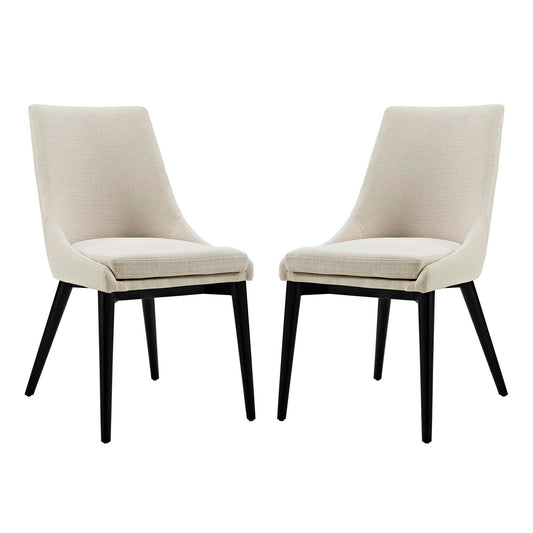 Modway Outlet Viscount Fabric Dining Side Chair Set of 2 by Modway  Bar and Dining Furniture Beige - EEI-2745-BEI-SET
