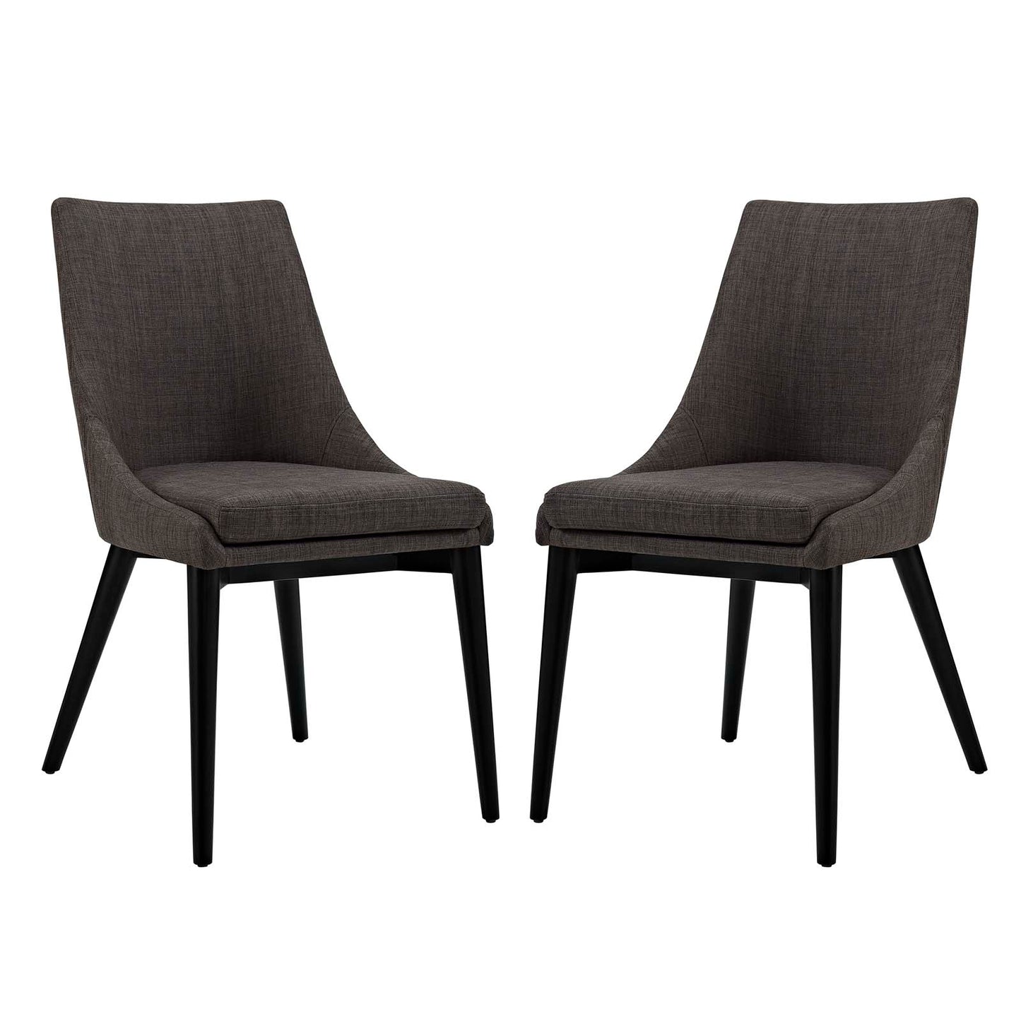 Modway Outlet Viscount Fabric Dining Side Chair Set of 2 by Modway  Bar and Dining Furniture Brown - EEI-2745-BRN-SET