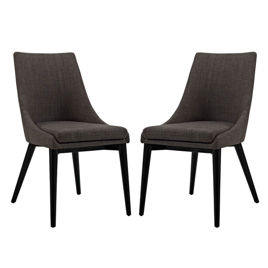 Modway Outlet Viscount Fabric Dining Side Chair Set of 2 by Modway  Bar and Dining Furniture Brown - EEI-2745-BRN-SET