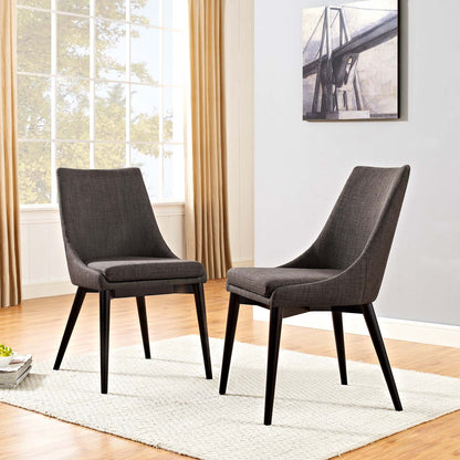 Modway Outlet Viscount Fabric Dining Side Chair Set of 2 by Modway  Bar and Dining Furniture Brown - EEI-2745-BRN-SET