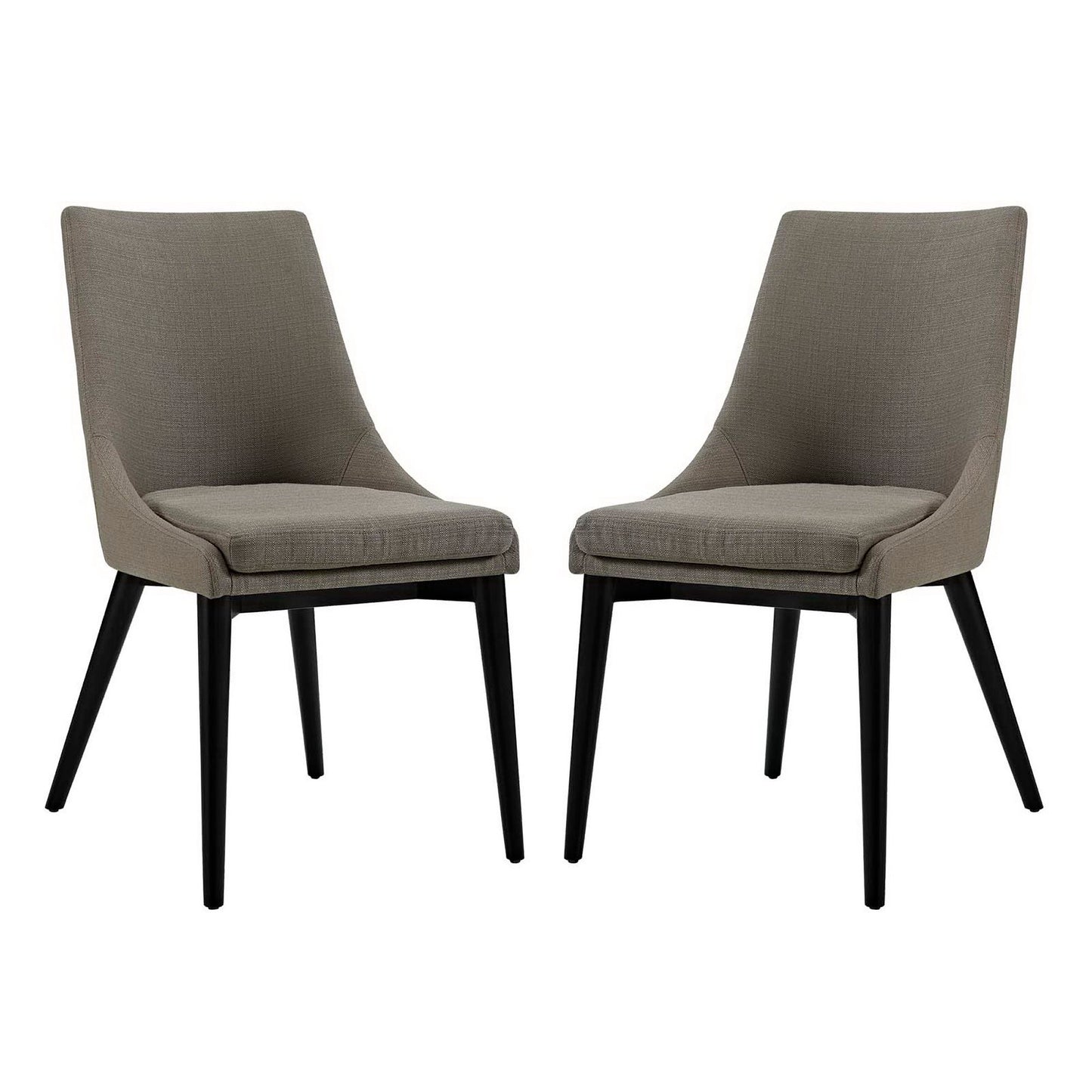 Modway Outlet Viscount Fabric Dining Side Chair Set of 2 by Modway  Bar and Dining Furniture Granite - EEI-2745-GRA-SET
