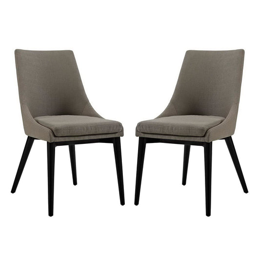 Modway Outlet Viscount Fabric Dining Side Chair Set of 2 by Modway  Bar and Dining Furniture Granite - EEI-2745-GRA-SET