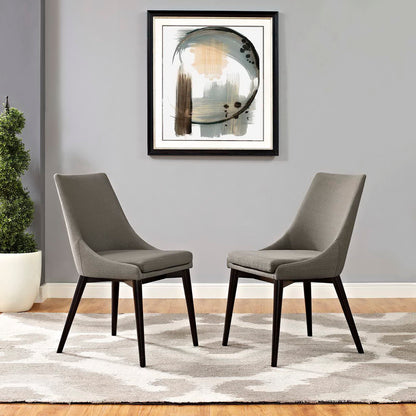 Modway Outlet Viscount Fabric Dining Side Chair Set of 2 by Modway  Bar and Dining Furniture Granite - EEI-2745-GRA-SET