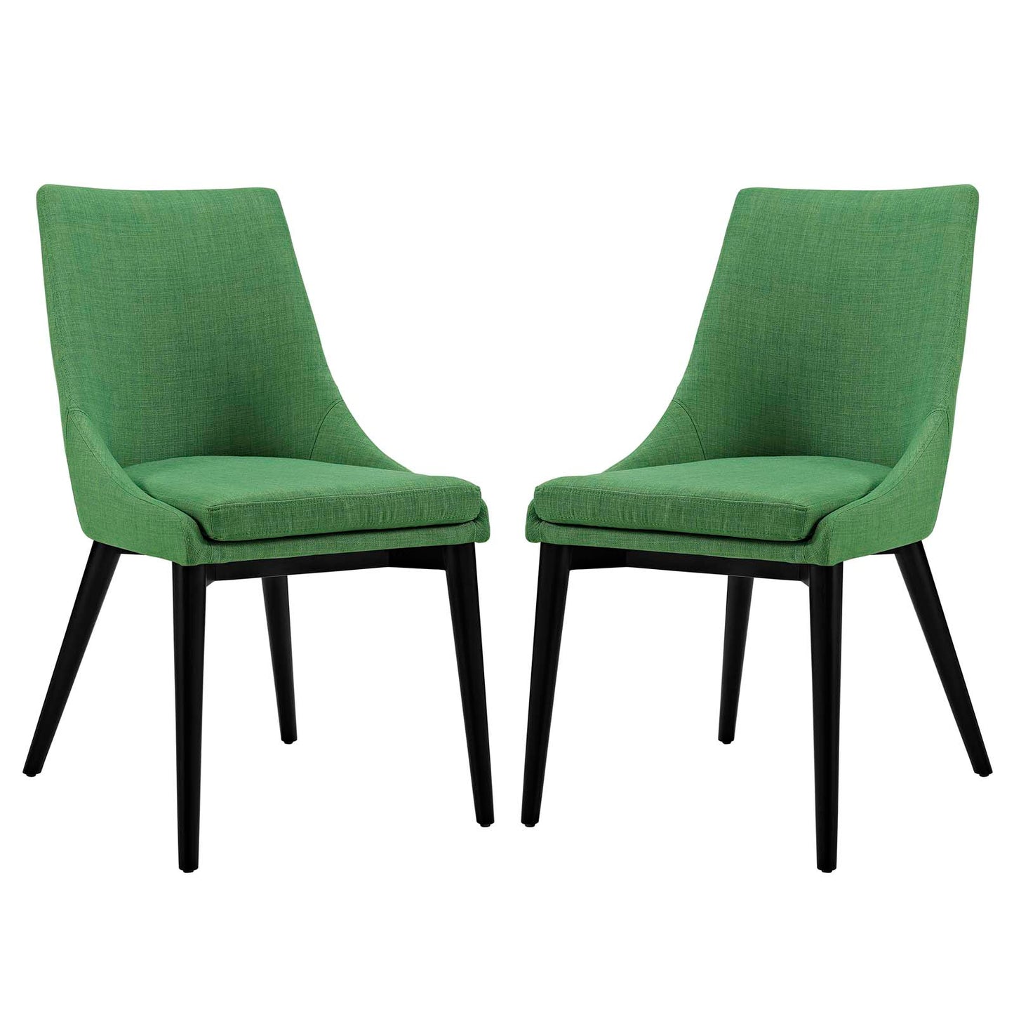Modway Outlet Viscount Fabric Dining Side Chair Set of 2 by Modway  Bar and Dining Furniture Kelly Green - EEI-2745-GRN-SET